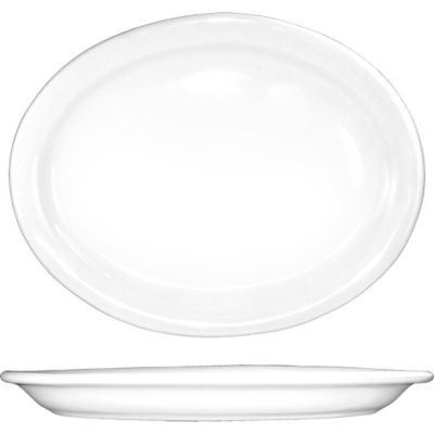 INTERNATIONAL TABLEWARE BR-14 PLATTER OVAL NR 13-1/8" PORC WHT