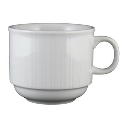 VERTEX CHINA CB-1S CUP 8 OZ COFFEE STKG CRYSTAL BAY WHT