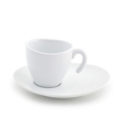 FRONT OF THE HOUSE DCS009WHP22 CUP/SAUCER SET 2 OZ STACKABLE WHT