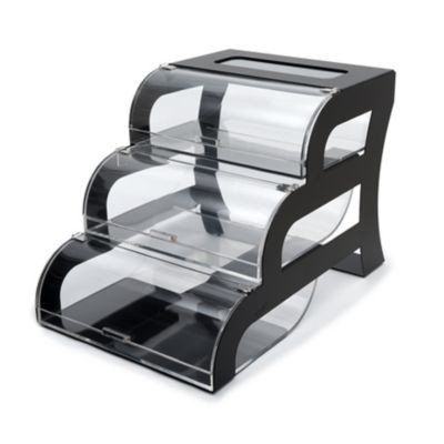 ROSSETO BK011 DISPLAY BAKERY 3 TIER ACRYLC W BLK MATTE