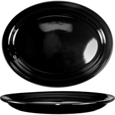 INTERNATIONAL TABLEWARE CAN-14-B PLATTER 13-1/4X10-3/8" NR CANCUN BLK
