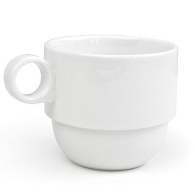 FRONT OF THE HOUSE DMU016WHP23 MUG 13 OZ MONACO STACKWIDE RIM PORC