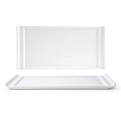 FRONT OF THE HOUSE DDP017WHP22 PLATE RECT 13" X 6-1/2" NOUVELLE WHT