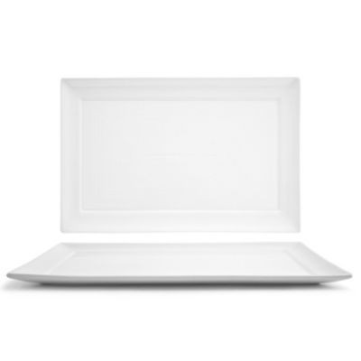 FRONT OF THE HOUSE DOS014WHP22 PLATE RECT 9X14" SPIRAL WHT