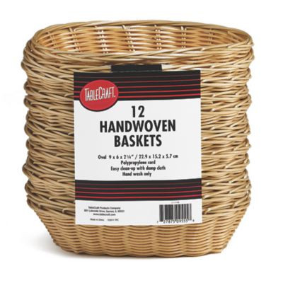 TABLECRAFT PRODUCTS COMPANY C1174W BASKET BREAD OVL 9X6X2-1/4" PP TAN