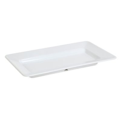 G E T ENTERPRISES ML-10-W PLATE RECT FOOTED 8X15" MILANO MEL WHT