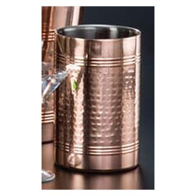 AMERICAN METALCRAFT SW4C COOLER WINE 4-3/4X7-1/4" HAMMERED SS COP