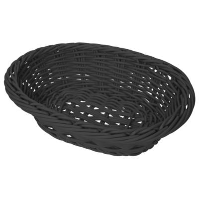 G E T ENTERPRISES WB-1503-BK BASKET WOVEN 9X6-3/4" OVL POLYPROP BLK