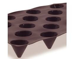 J.B. PRINCE M375 E MOLD FLEXIPAN 20 CAVITY CONE SILICONE BL