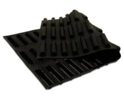 J.B. PRINCE M375 L FLEXIPAN 48 CAV HALF CYLN SILICONE BLK