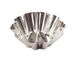 J.B. PRINCE M118 100 MOLD BRIOCHE 4" TINNED STEEL