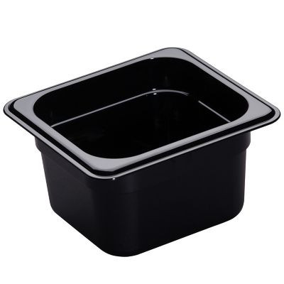CAMBRO MANUFACTURING 64HP110 PAN FOOD HI HEAT 1/6 SZ 4"D BLK
