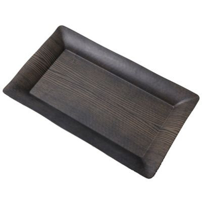 AMERICAN METALCRAFT WMEL23 PLATTER RECT 18X8-1/4X2" MEL WALNUT