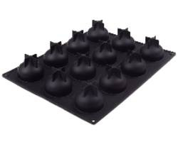 J.B. PRINCE MA168 MOLD CHOCOLATE 12 CT JASMINE SILICONE