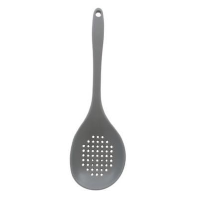 TABLECRAFT PRODUCTS COMPANY H3903GY SPOON PERF 13-1/2' SILICONE GRAY