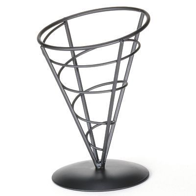 TABLECRAFT PRODUCTS COMPANY AC57 CONE APPETIZER 5X7" METAL BLK