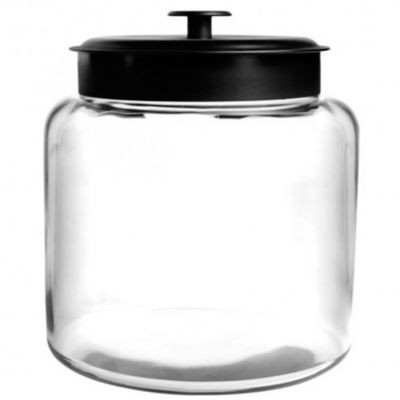 ANCHOR HOCKING 96710AHG17 JAR MINI MONTANA 48 OZ W/BLK METAL COVER