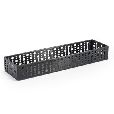 FRONT OF THE HOUSE BHO043BKS22 HOLDER 11-3/4 X 2-3/4" MATTE BLK DOTS