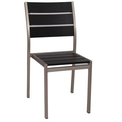 G & A COMMERCIAL SEATING 8216 B CHAIR SOL 34-1/2X22-1/2X18" ALUMINUM BLK