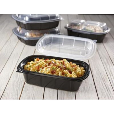 SABERT H73090310F264 CONT HINGED 6X9" LID CLEAR/ BASE BLK