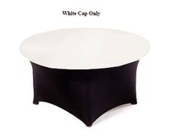SCULPTWARE 050PC72 COVER TABLE 72" RND CAP WHT 2 PC