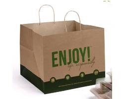 YOURGREEN2GO YG2G-SAG1BAG BAG HNDL ROPE 12X15X12" PPR ENJOY KRFT