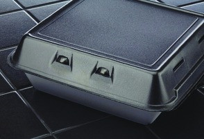 PACTIV YHLBV9010000 CONT VENTED 9X9" 1 COMP FOAM BLK