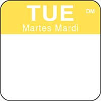 DAYMARK FOOD SAFETY SYSTEMS 1100872 LABEL REMOVABLE 3/4X3/4 TUES