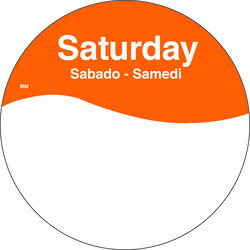 DAYMARK FOOD SAFETY SYSTEMS 1101086 MARKER 3" SATURDAY
