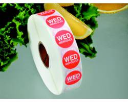 DAYMARK FOOD SAFETY SYSTEMS 1100593 LABEL GENERAL PURPOSE RND 3/4" WEDNESDAY