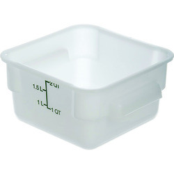 CARLISLE FOOD SERVICE PRODUCTS 11960PE02 CONT FOOD STORAGE 2 QT SQR PLAS WHT