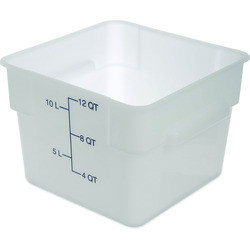 CARLISLE FOOD SERVICE PRODUCTS 11964PE02 CONT FOOD STORAGE 12 QT SQR POLY WHT