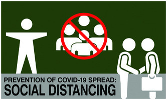 JUSTRITE SAFETY GROUP 194SSD46GN MAT FLOOR SOCIAL DISTANCING 4X6'
