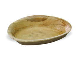 PACKNWOOD 210BBAEG19 PLATE EGG 7-1/2X4-5/7" PALM LEAF