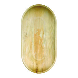 PACKNWOOD 210APA5430 PLATE OVAL PALM LEAF 22X12X1"