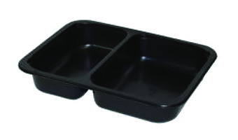 SABERT 36582FMG390 TRAY 2 COMP RECT 27 OZ BLACK