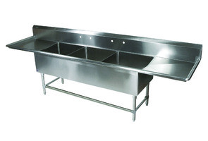 JOHN BOOS 3PB1824-2D24 SINK 3 COMP 105-1/4X29-1/2X44-1/16"