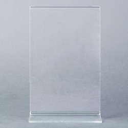 CAL-MIL PLASTIC PRODUCTS 512 HOLDER CARD T-TYPE 4X6" ACRYLIC CLR