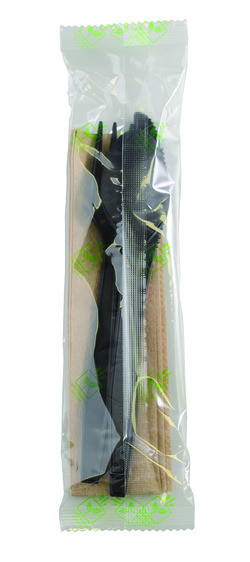 FINELINE SETTINGS 42CKFSK.BK KIT CUTLERY WRAP F/K/S/NAP BLK