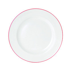 LIFETIME PRODUCTS 5260283 PLATE WR 10-5/6" BISTRO RED PORC WHT