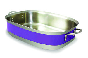 BON CHEF 71004-CF2-P OVEN FRENCH W/LID 15X11X4" 7 QT PUR