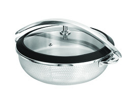EASTERN TABLETOP 5994RBH POT CHAF 4 QT 15-1/2X10" SS HAMM BLK ORB