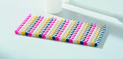 HOLLOWICK BDAS-144PKS CANDLE BIRTHDAY 2-1/4" SPIRAL STRIPE