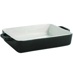 FRONT OF THE HOUSE BBO038BKC28 DISH RECT 120 OZ 15X10X2-3/4" KILN BLK
