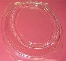 D&W FINE PACK LLC CL212-120VH LID OVAL 12X9 PLATTER CLR