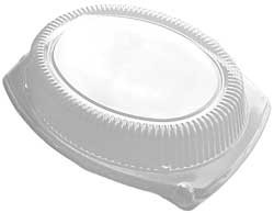 D&W FINE PACK LLC CL211-131 LID F/PLATTERS STACKABLE 13X10" PLAS CLR
