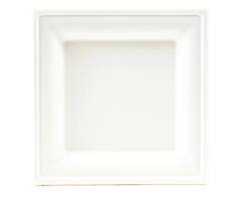 GREEN WAVE INTERNATIONAL GS-P006 PLATE SQR 6X6" SUGARCANE NAT WHT