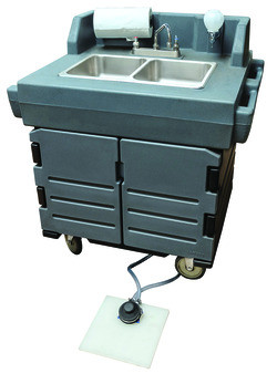 CAMBRO MANUFACTURING KSC402CFP191 CART HANDSINK NO HEATER W/PUMP GRY