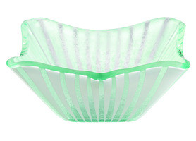 ROSSETO GLS041W BOWL SQR 7X3" GLASS WHT STELO