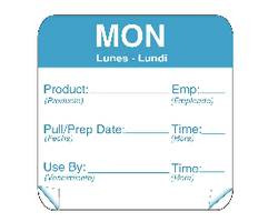 DAYMARK FOOD SAFETY SYSTEMS IT115151-1 LABEL 2X2" MONDAY TOUGH MARK 500CT